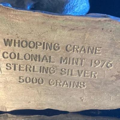 Heavy set from 1975 endangered animals cast in sterling silver 8 animals 92 oz silver Reserve set