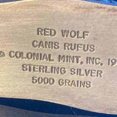 Heavy set from 1975 endangered animals cast in sterling silver 8 animals 92 oz silver Reserve set