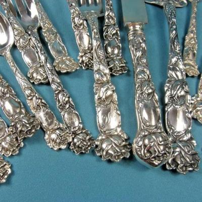 Vintage sterling silver silverware set 46.1 Troy oz Reserve set