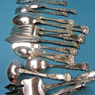 Vintage sterling silver silverware set 46.1 Troy oz Reserve set