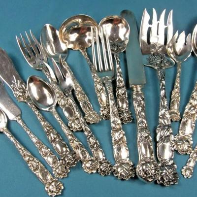 Vintage sterling silver silverware set 46.1 Troy oz Reserve set