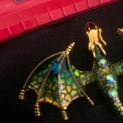 Dragon Flying Multi Color Brooch
