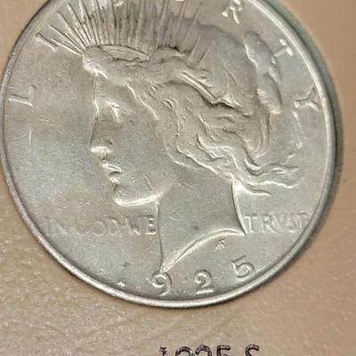 Complete peace dollar book including Rare 1921 thru 1935 reserve set