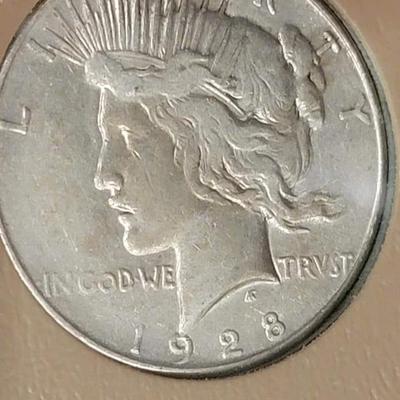 Complete peace dollar book including Rare 1921 thru 1935 reserve set