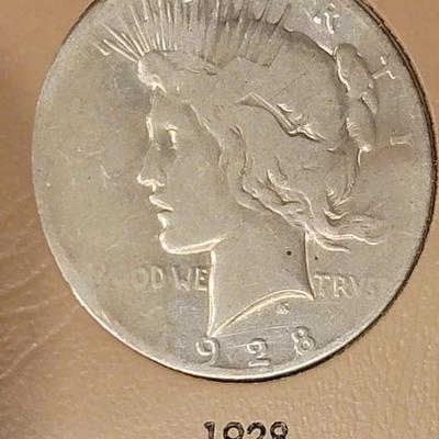 Complete peace dollar book including Rare 1921 thru 1935 reserve set