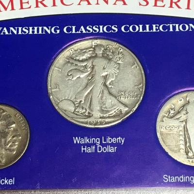 Americana series 90 % silver us coin set