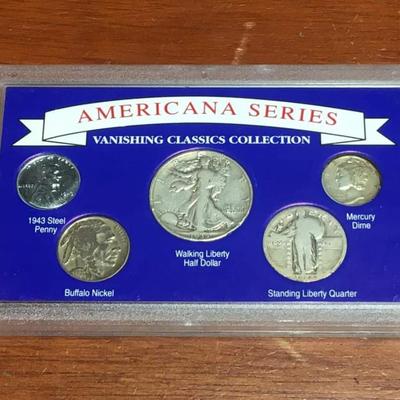 Americana series 90 % silver us coin set