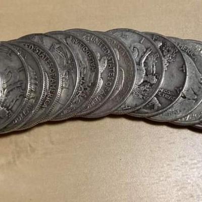 20 walking liberty 90 % silver half dollars reserve set