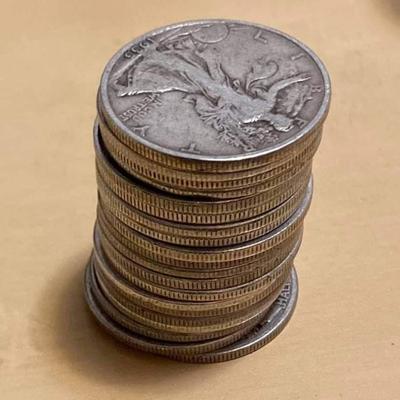 20 walking liberty 90 % silver half dollars reserve set