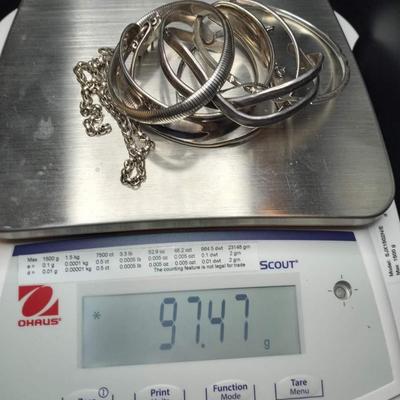 Sterling silver bracelet lot
