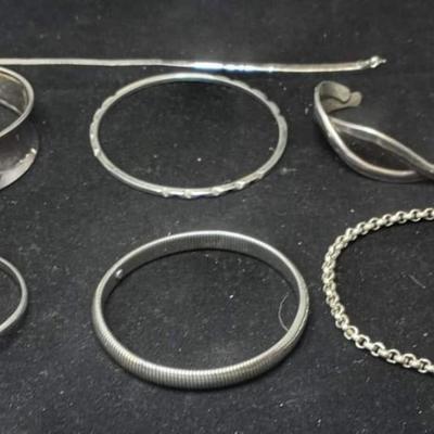 Sterling silver bracelet lot