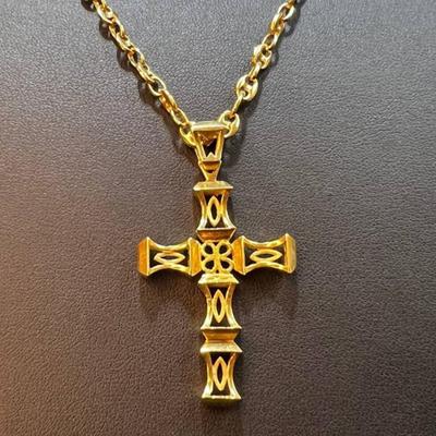 18 k Gold cross necklace Reserve set