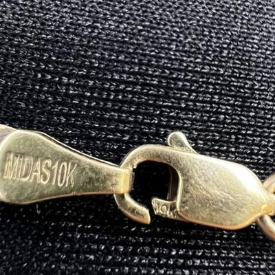 10 k Gold necklace w anchor 20 in reserve set