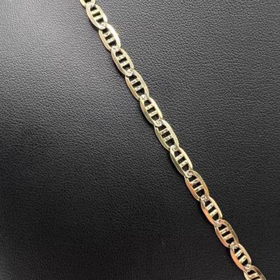 10 k Gold necklace w anchor 20 in reserve set