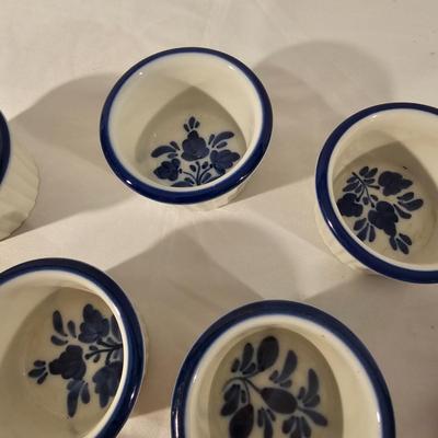 Collection of Blue/White Pottery Serving Items by Pfaltzgraff & More (K-JS)