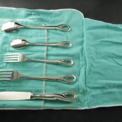 Tiffany sterling silver 6 place set 52 Troy oz Reserve set