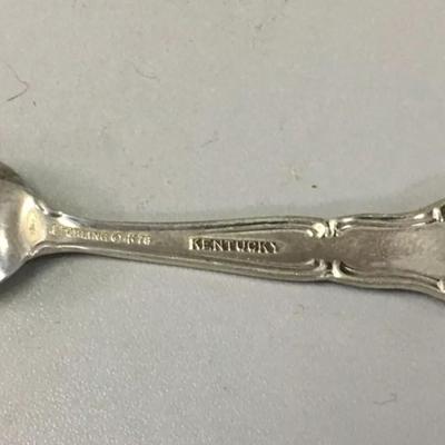 State flower spoon set sterling silver 240 g total each is 3 in