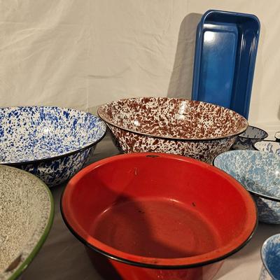 Assorted Enamelware Bowls & More (K-JS)