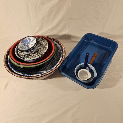 Assorted Enamelware Bowls & More (K-JS)