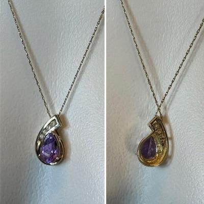 14 k Gold and diamond sapphire necklace earing set