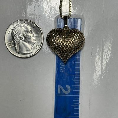 14 k Gold heart necklace
