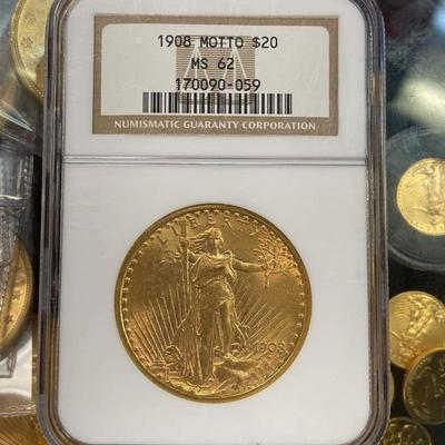 1908 20 $ Gold Reserve set
