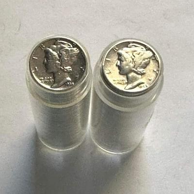 100 BU mercury silver dimes 10 $ face value