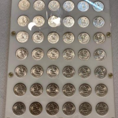Washington silver Quarter set 1947 to 1965