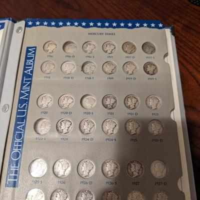 Mercury dime book incomplete