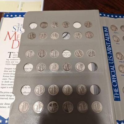 Mercury dime book incomplete