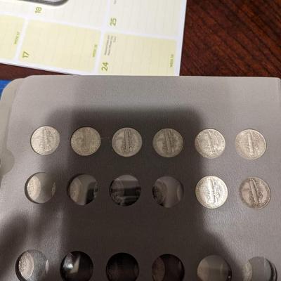 Mercury dime book incomplete