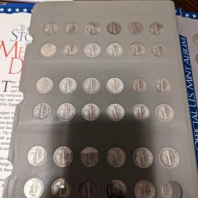 Mercury dime book incomplete