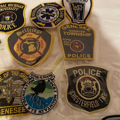 POLICE, SHERIFF, FIRE RESCUE, EMT AND OTHER CLOTH PATCHES