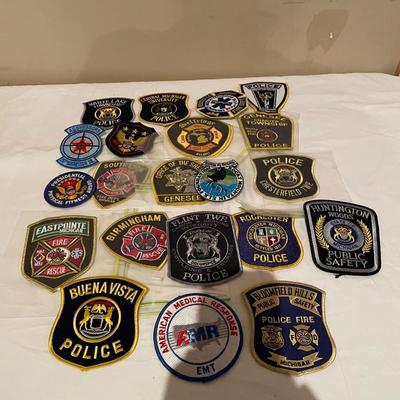 POLICE, SHERIFF, FIRE RESCUE, EMT AND OTHER CLOTH PATCHES