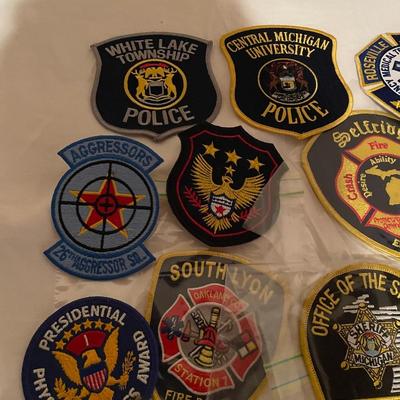 POLICE, SHERIFF, FIRE RESCUE, EMT AND OTHER CLOTH PATCHES