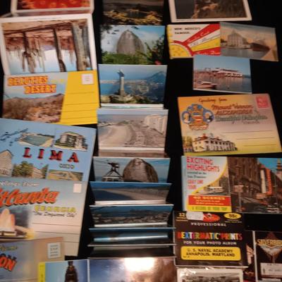 VINTAGE CARDBOARD ADVERTISING FANS & POSTCARDS