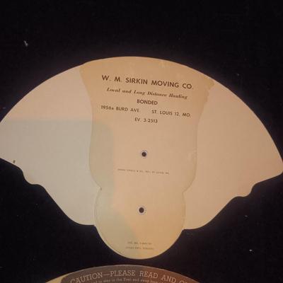 VINTAGE CARDBOARD ADVERTISING FANS & POSTCARDS