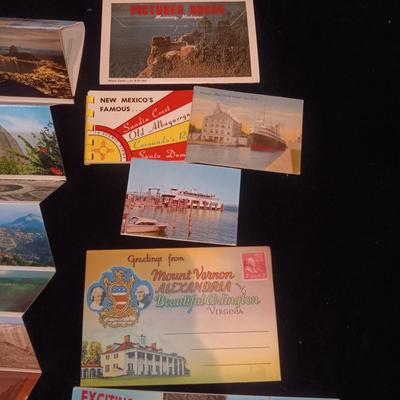 VINTAGE CARDBOARD ADVERTISING FANS & POSTCARDS