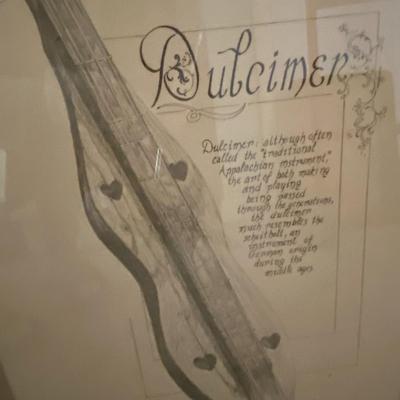 Framed Series of Appalachian Instruments Prints, Signed and Numbered (218/300)