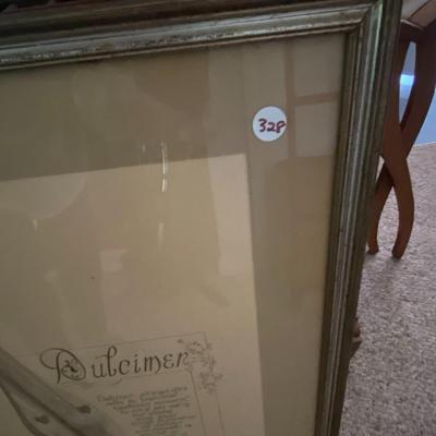 Framed Series of Appalachian Instruments Prints, Signed and Numbered (218/300)