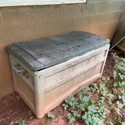 2 Doglu Dog Houses & Storage Bin