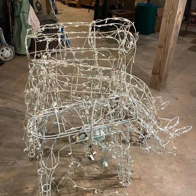 Christmas Deer Yard Decor As Is
