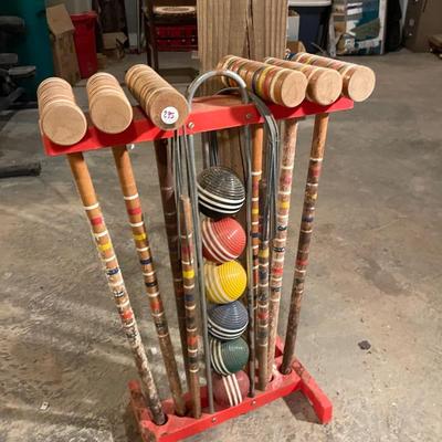 Vintage Croquet Set