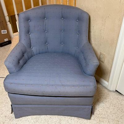 Blue arm chair