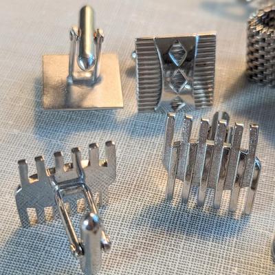 21 pc mens vintage jewelry Swank cufflinks tie pins collar pin