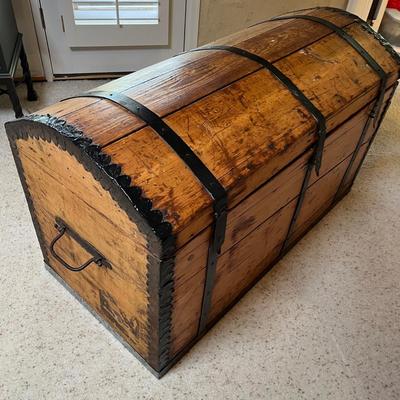 Fantastic Primitive Camel Back Trunk