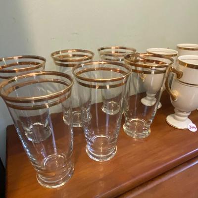 Gold Rimmed Empire Glassware