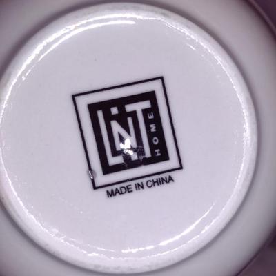 LNT Home White Dinnerware with Decorative Edge- 50 Pieces