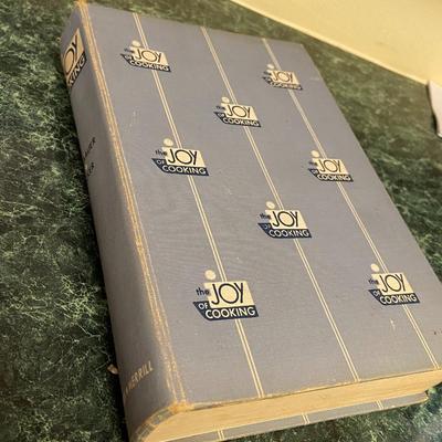 Vintage Kitchen Glassware and Rare 1953 Edition of Joy of Cooking Cookbook