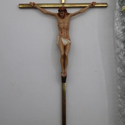 Six Wood & Metal Wall Mount Crucifixes